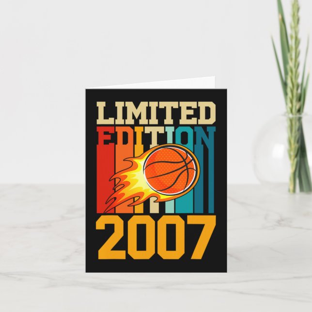 16th Birthday Basketball Limited Edition 2007 Fun  Card (Front)