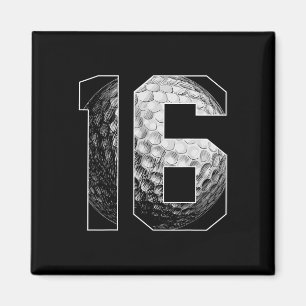 16th Birthday Boy Golf Player Golf 16 Years Old Magnet