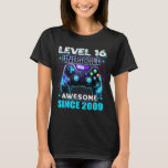 16th Birthday Boy Level 16 Gamer 16 Year Video Gam T-Shirt<br><div class="desc">16th Birthday Boy Level 16 Gamer 16 Year Video Game Party</div>