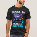 16th Birthday Boy Level 16 Gamer 16 Year Video Gam T-Shirt<br><div class="desc">16th Birthday Boy Level 16 Gamer 16 Year Video Game Party</div>