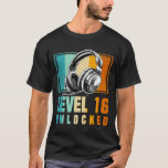 16th Birthday Boy Video Gamer Level 16 Unlocked Bo T-Shirt<br><div class="desc">16th Birthday Boy Video Gamer Level 16 Unlocked Boys</div>