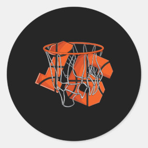 16th Birthday Bysketbyll Kids Classic Round Sticker