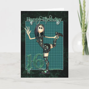 16th Birthday card with Moonies H.I.P Rag Doll