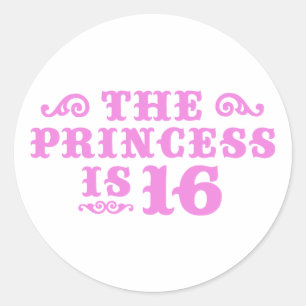 16th Birthday Classic Round Sticker