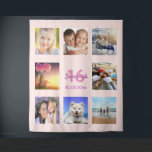 16th birthday custom photo collage rose gold pink tapestry<br><div class="desc">For a Sweet 16, 16th birthday, celebrating her life with a collage of 8 of your photos of her friends, family, interest or pets. Personalize and add her name, age 16 and a date. Date of birth or the date of the birthday party. Pink and purple coloured letters. Girly and...</div>