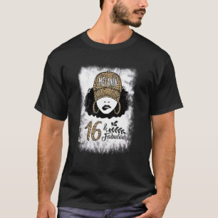 16th Birthday Fabulous Melanin Leopard 16 Year Old T-Shirt