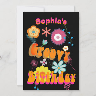 16th Birthday Floral Flower Colourful Invitation
