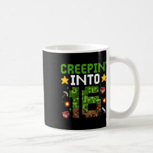 16th Birthday Gamer Pixel Creepin’ Into 16 Video G Coffee Mug