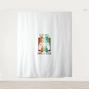 16th Birthday Gift Mens Level 16 Unlocked Gaming V Tapestry