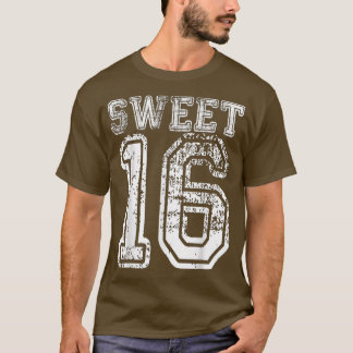 16th Birthday Gift Sweet Siteen 16 Vintage Varsity T-Shirt