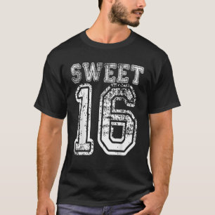 16th Birthday Gift Sweet Sixteen 16 Vintage Varsit T-Shirt