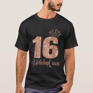 16th Birthday Gift Teen Sweet Sixteen 16 Rose TSh T-Shirt