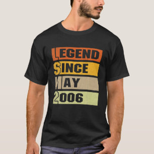 16Th Birthday Gifts 16 Years Old Legend Since May T-Shirt