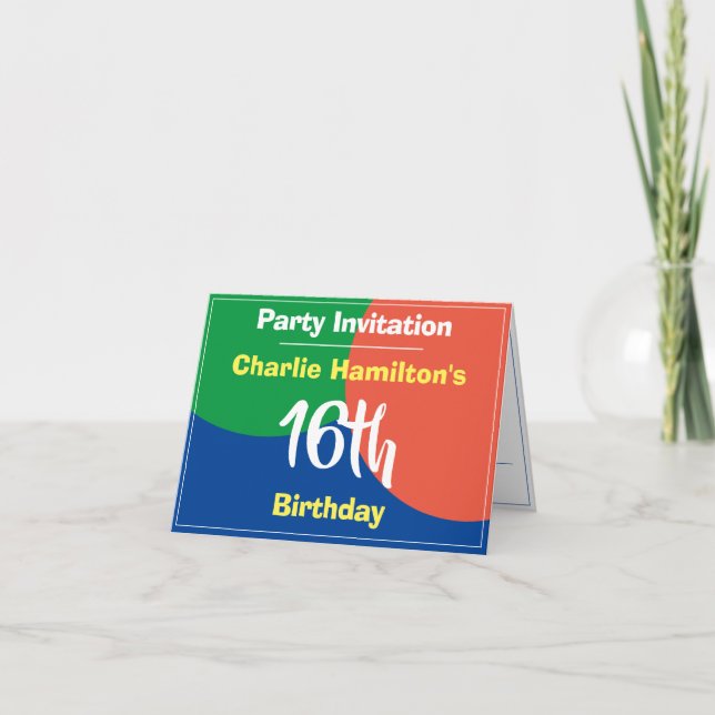 16th Birthday Invitation (Front)