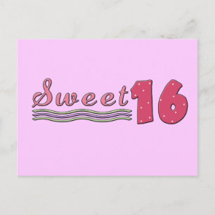 16th Birthday Invitation Postcard