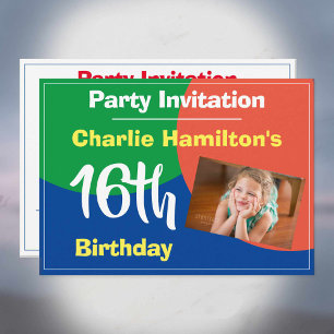 16th Birthday Invitation with Photo