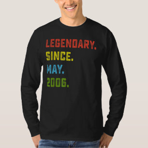 16th Birthday Legendary Since May 2006 16 Years O T-Shirt
