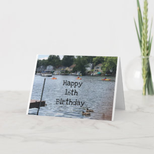 *16th BIRTHDAY* LIKE A DAY AT THE LAKE! Card