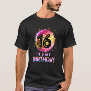 16th Birthday Outfit For Girls 1970s Retro Ball Di T-Shirt