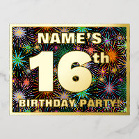 16th Birthday Party: Bold, Colourful Fireworks Loo