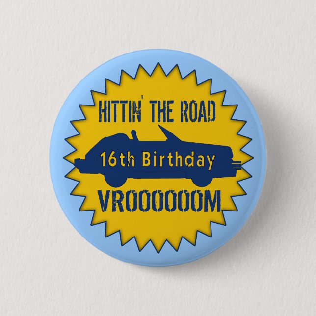 16th Birthday Party Button (Front)