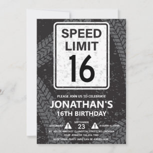 16th Birthday Party for Boy Invitation