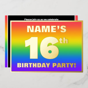 16th Birthday Party: Fun, Colourful Rainbow Patter