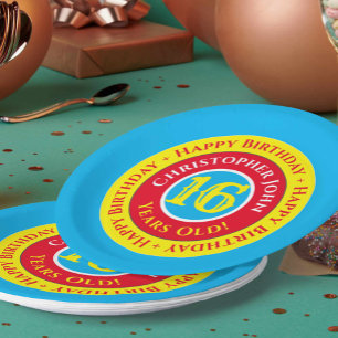 16th Birthday Party Paper Plates