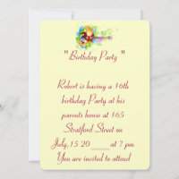 16th Birthday Photo Card Invitation