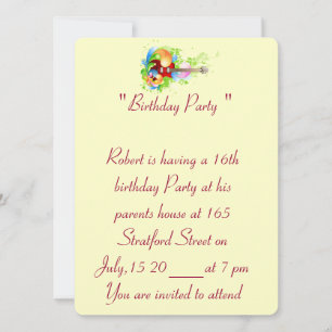 16th Birthday Photo Card Invitation