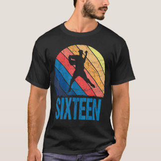 16th Birthday Retro Baseball 16 Years Old Boy Girl T-Shirt