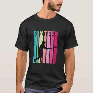 16Th Birthday Retro Disc Golf Player 16 Years Old T-Shirt