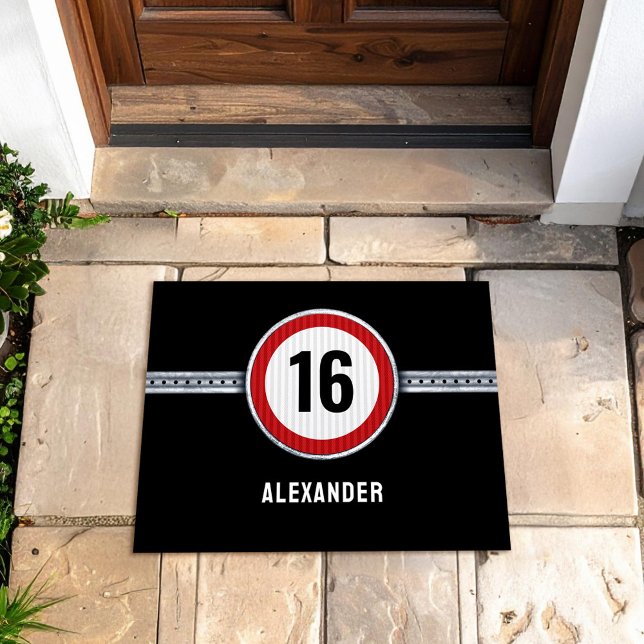 16th Birthday Speed Limit Doormat (Creator Uploaded)