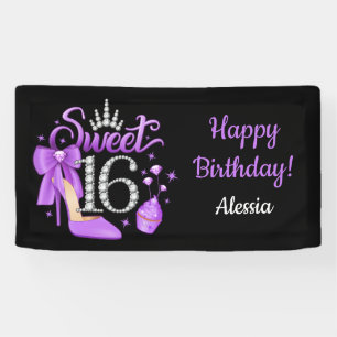 16th Birthday. Sweet 16 girls Banner