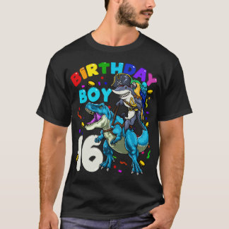 16th Birthday T Rex Birthday Boy T-Shirt