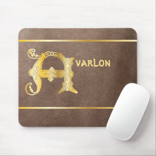 16th Century Celtic Knot Decorative Capital A Mouse Pad