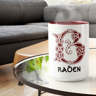 16th Century Celtic Knot Decorative Capital B Mug