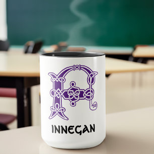 16th Century Celtic Knot Decorative Capital F Mug