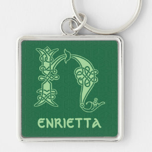 16th Century Celtic Knot Decorative Capital H Keychain