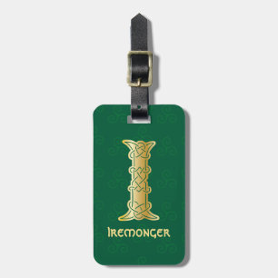 16th Century Celtic Knot Decorative Capital I Luggage Tag