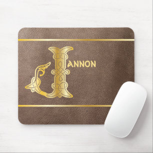 16th Century Celtic Knot Decorative Capital J Mouse Pad