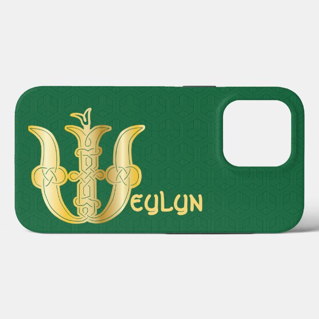 16th Century Celtic Knot Decorative Capital W Case-Mate iPhone Case (Back (Horizontal))