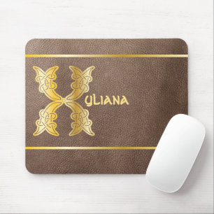 16th Century Celtic Knot Decorative Capital X Mouse Pad