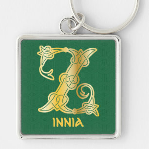 16th Century Celtic Knot Decorative Capital Z Keychain