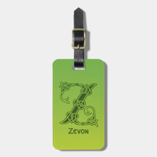 16th Century Celtic Knot Decorative Capital Z Luggage Tag