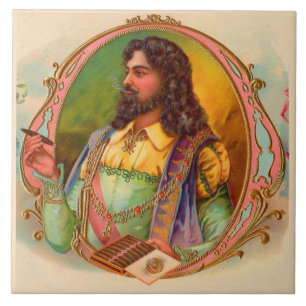 16th century cigar smoker tile
