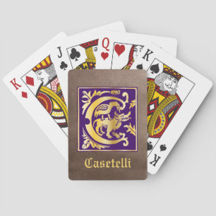 16th Century Mythic Creatures Decorative Capital C Playing Cards