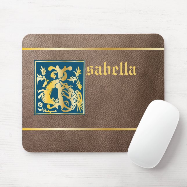 16th Century Mythic Creatures Decorative Capital I Mouse Pad (With Mouse)