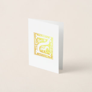 16th Century Mythic Creatures Decorative Capital Z Foil Card