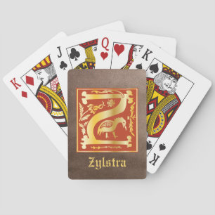 16th Century Mythic Creatures Decorative Capital Z Playing Cards